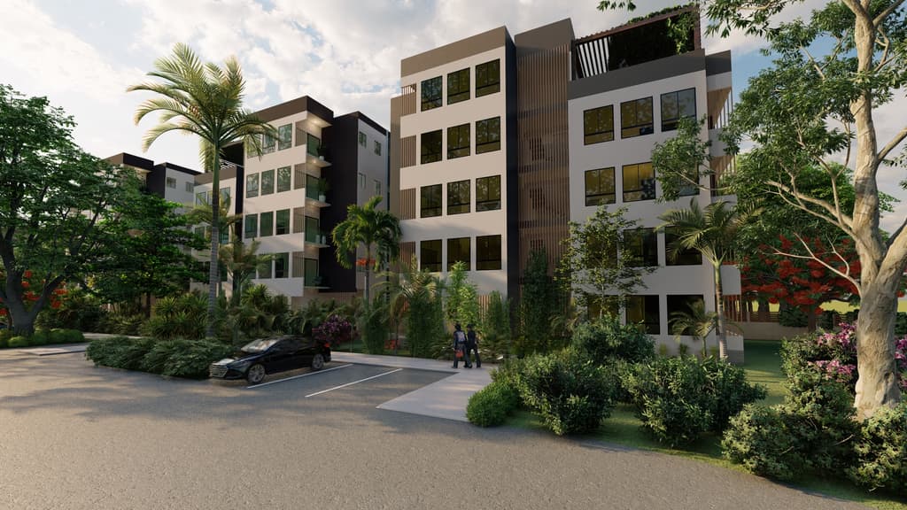 Edificios modernos del complejo Costa Mar